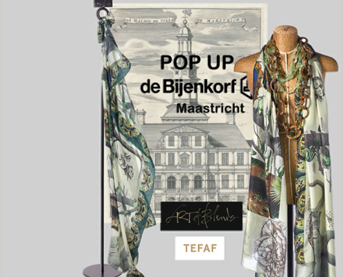 popup bijenkorf maastricht tefaf art of blends silk luxury scarves